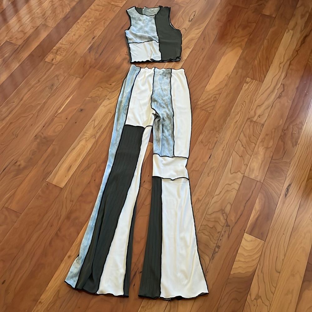 Patchwork Top And Pant Set - image 1
